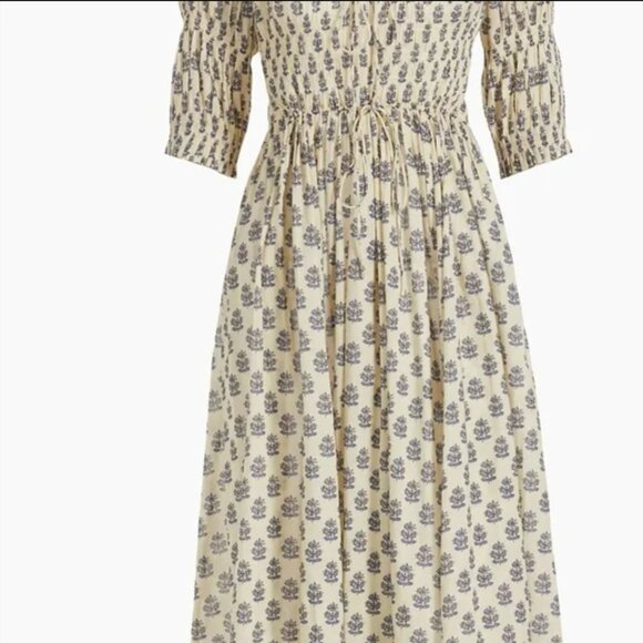 Dôen Ischia Dress in Ivory Meadowsweet Floral Size M - Picture 2 of 4